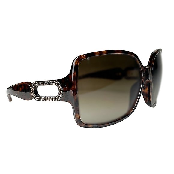 Jimmy Choo Accessories - Jimmy Choo Tyler Havana Crystal Studded Sunglasses